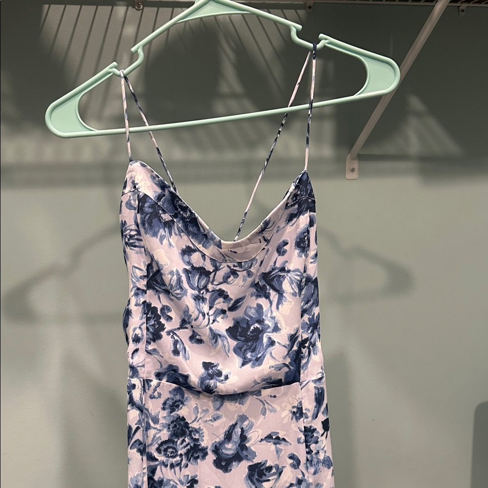 NWT Abercrombie Floral Blue and White Maxi Dress - Picture 4 of 9